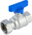 Кран шаровой FAR 3/4"-1", ВР-накидная гайка EPDM, син. бабочка, хром